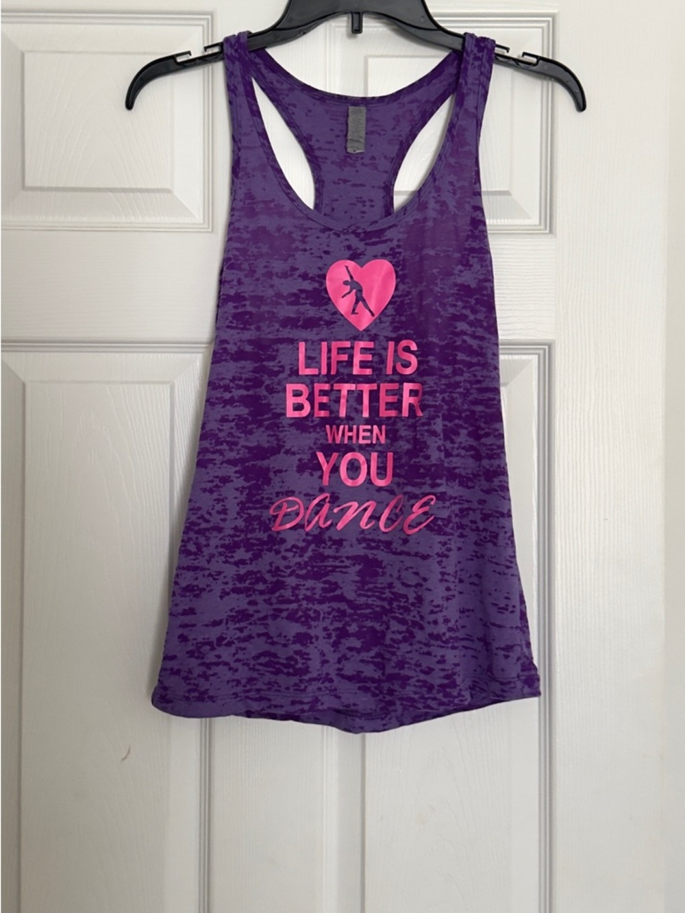 Life Is Better When You Dance Purple Racerback Tank Size M